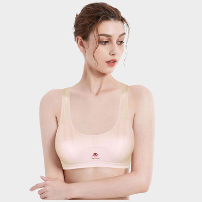 Cotton Seamless Yoga and Gym Non-Padded Back Bra: Racerback: BR22110