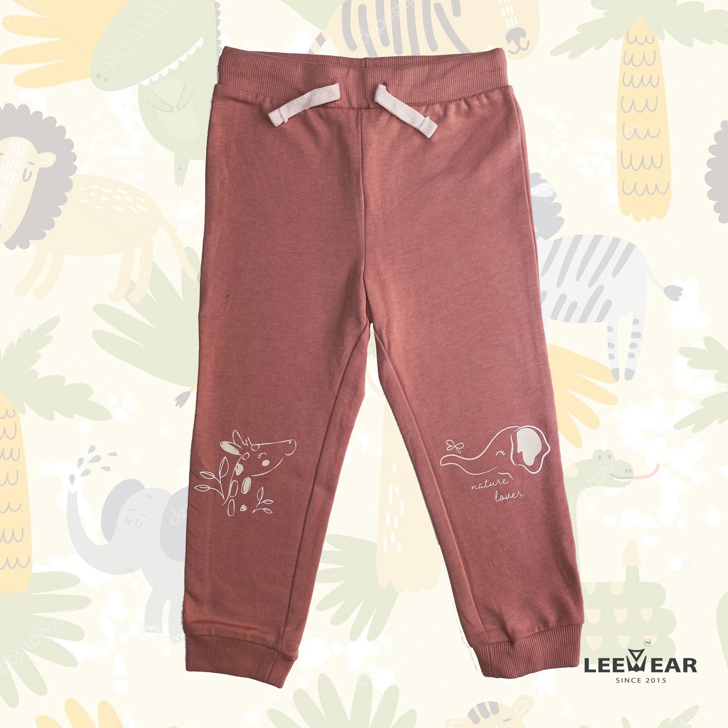 Winter Wonderland: Kids' Printed Terry Fabric Trousers for Cozy Comfort TR21101