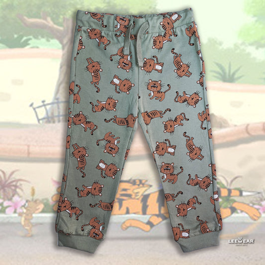 Winter Wonderland: Kids' Printed Terry Fabric Trousers for Cozy Comfort TR21103