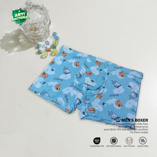 Ucart Men's Ice Silk Printed Underwear: Breathable, Quick-Drying -BO24003