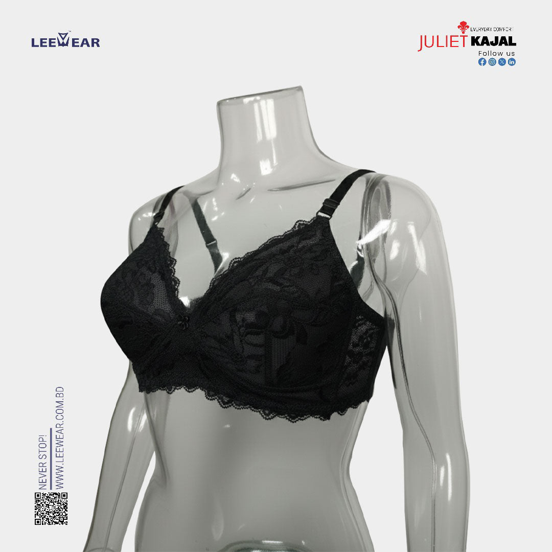 Juliet Kajal Lace Spandex Pad less Wire free Full coverage Bra BR23102