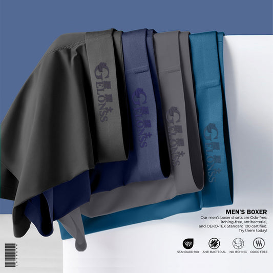 Cotton Breathable Underwear for Men Solid Multicolor -BO21113_2