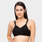 Juliet Nari Cotton Plain Bra: Black BR23108