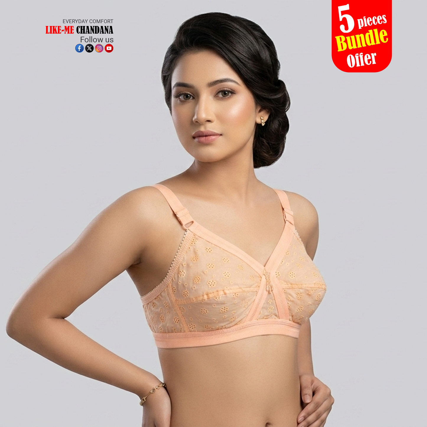 Side Fat Control & Sweat-Free Comfort Bra – Perfect Support for Everyday Use