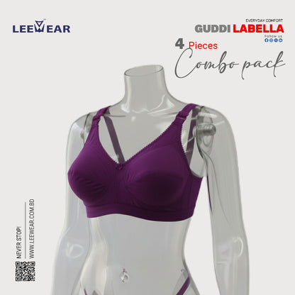Kalkata 4 Pieces Guddi Bra Bundle offer