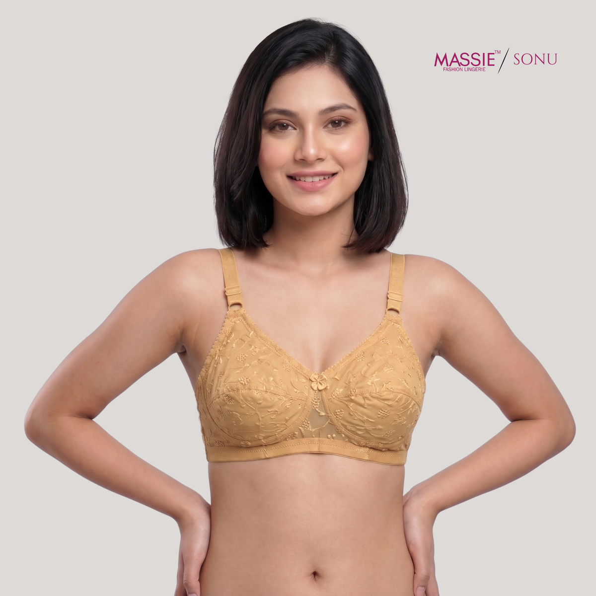 Breathable Cotton Embroidered Non-Padded Bra – MASSIE Sonu