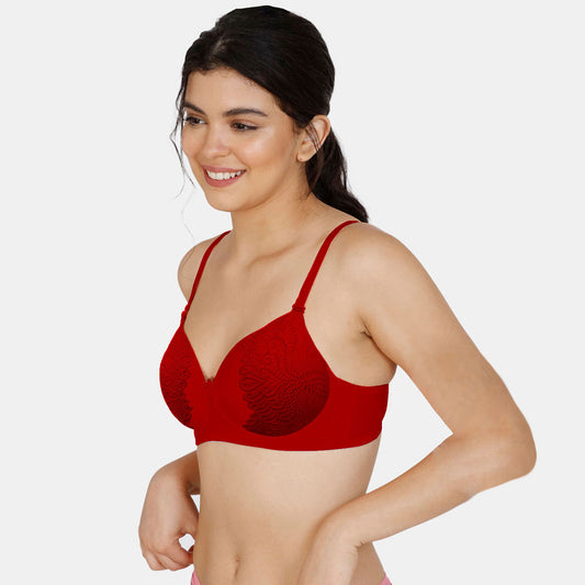 Padded Wired T-Shirt Bra - Maroon BR21122