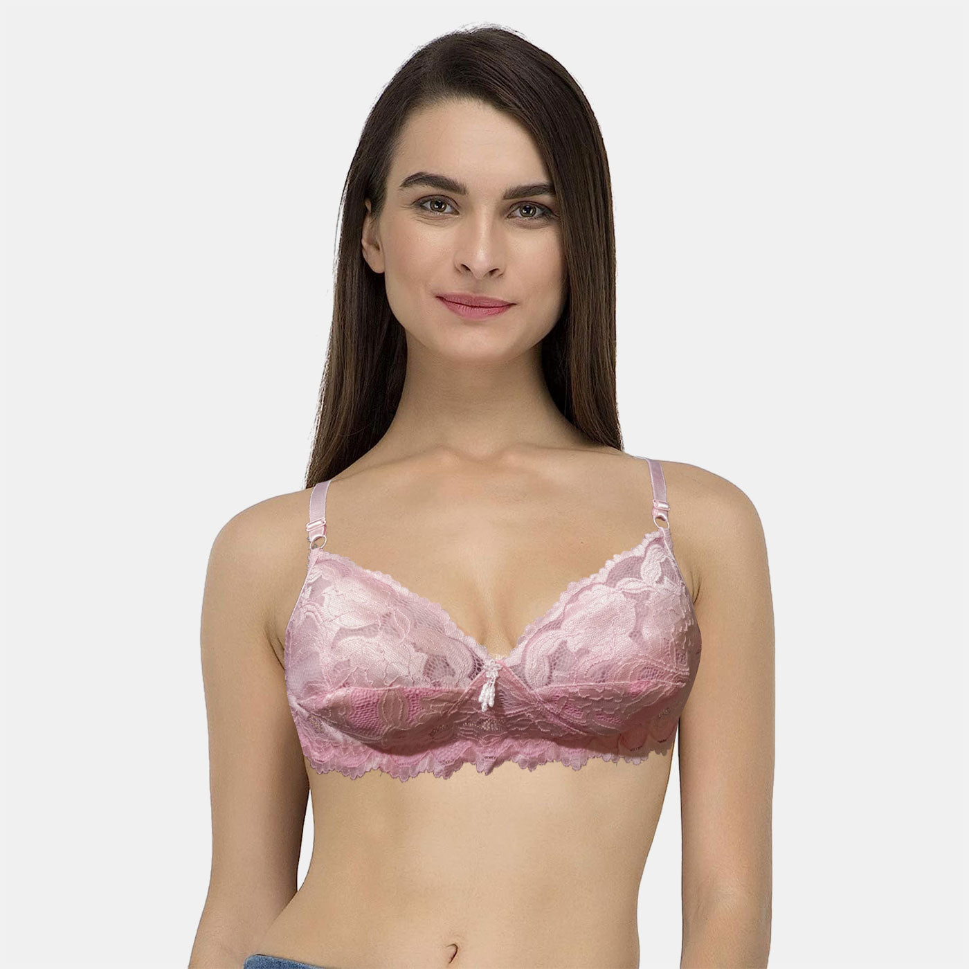 Juliet Maloti Lace Spandex Pad less Wire free Full coverage Bra BR21112