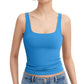 PUMIEY Brand Square Neck Sleeveless Sports Tang Top  (SBR26111)