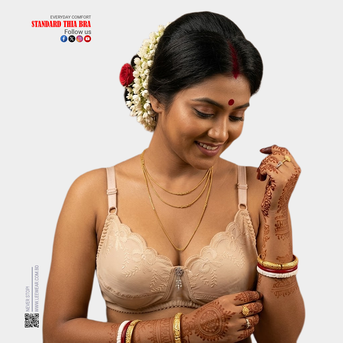 Soft Embroidery Daily Wear Bra