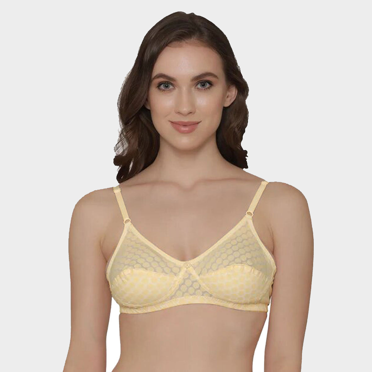 Kalyani Moon Wirefree Printed Cotton Polka Dot Daily Wear Bra BR22113