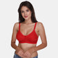 Like-Me Plain Voile Cotton Fabrics Bra Red BR21114-01