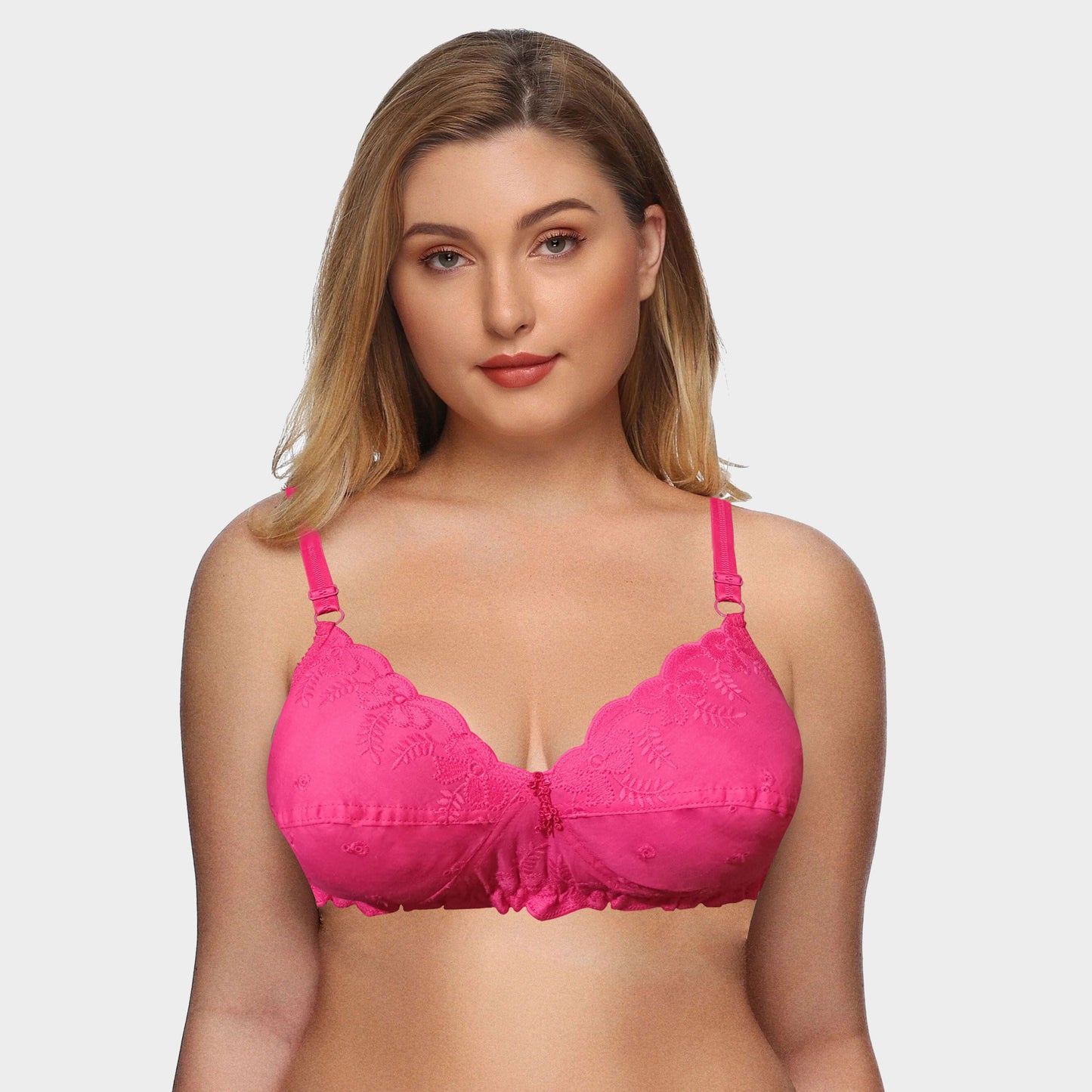 LikeMe Joyeta Non Wired 3/4th Coverage Bra - Rose Red BR23106