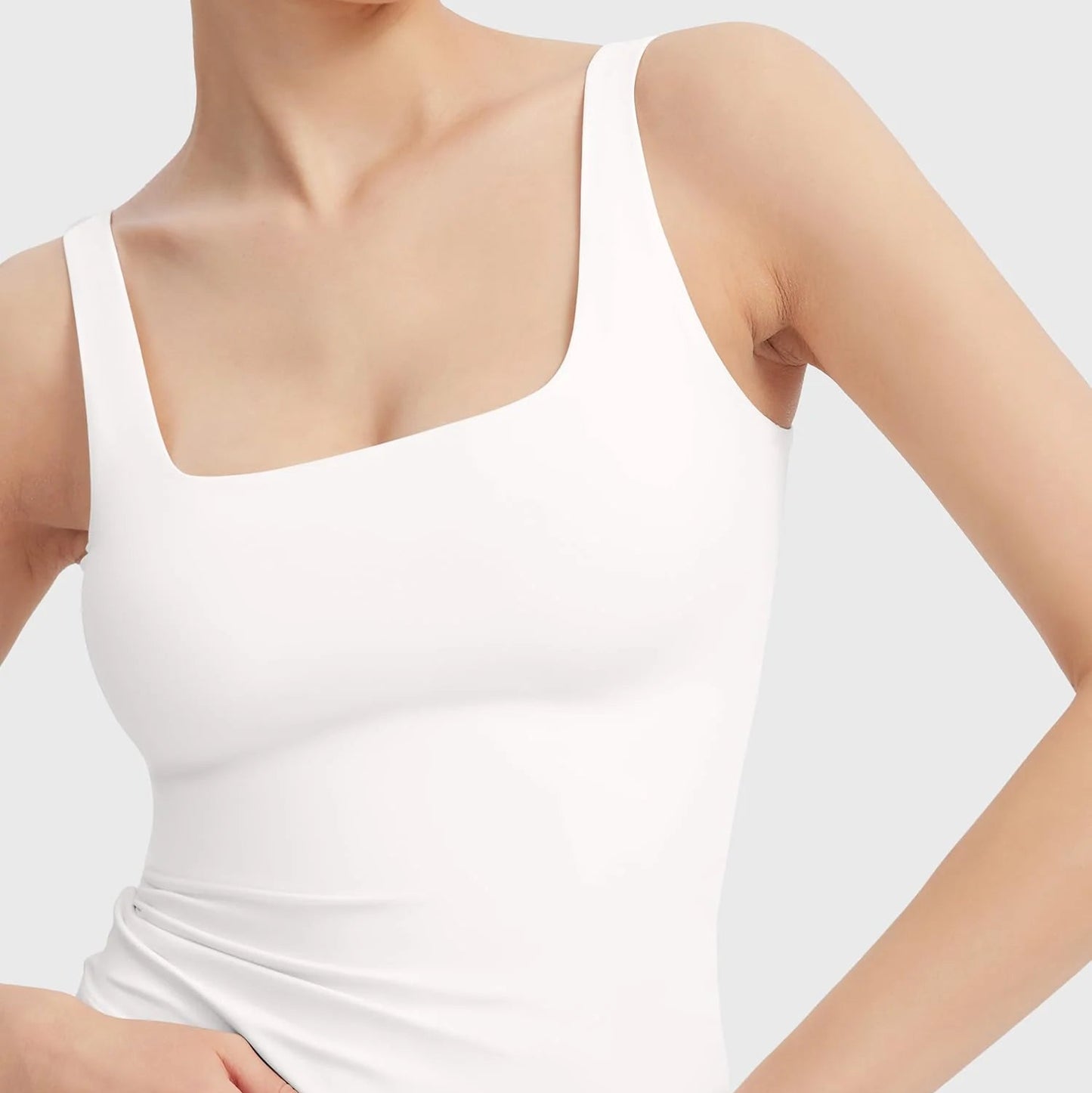 PUMIEY Brand Square Neck Sleeveless Sports Tang Top  (SBR26111)