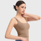 PUMIEY Brand Square Neck Sleeveless Sports Tang Top  (SBR26111)