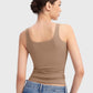 PUMIEY Brand Square Neck Sleeveless Sports Tang Top  (SBR26111)
