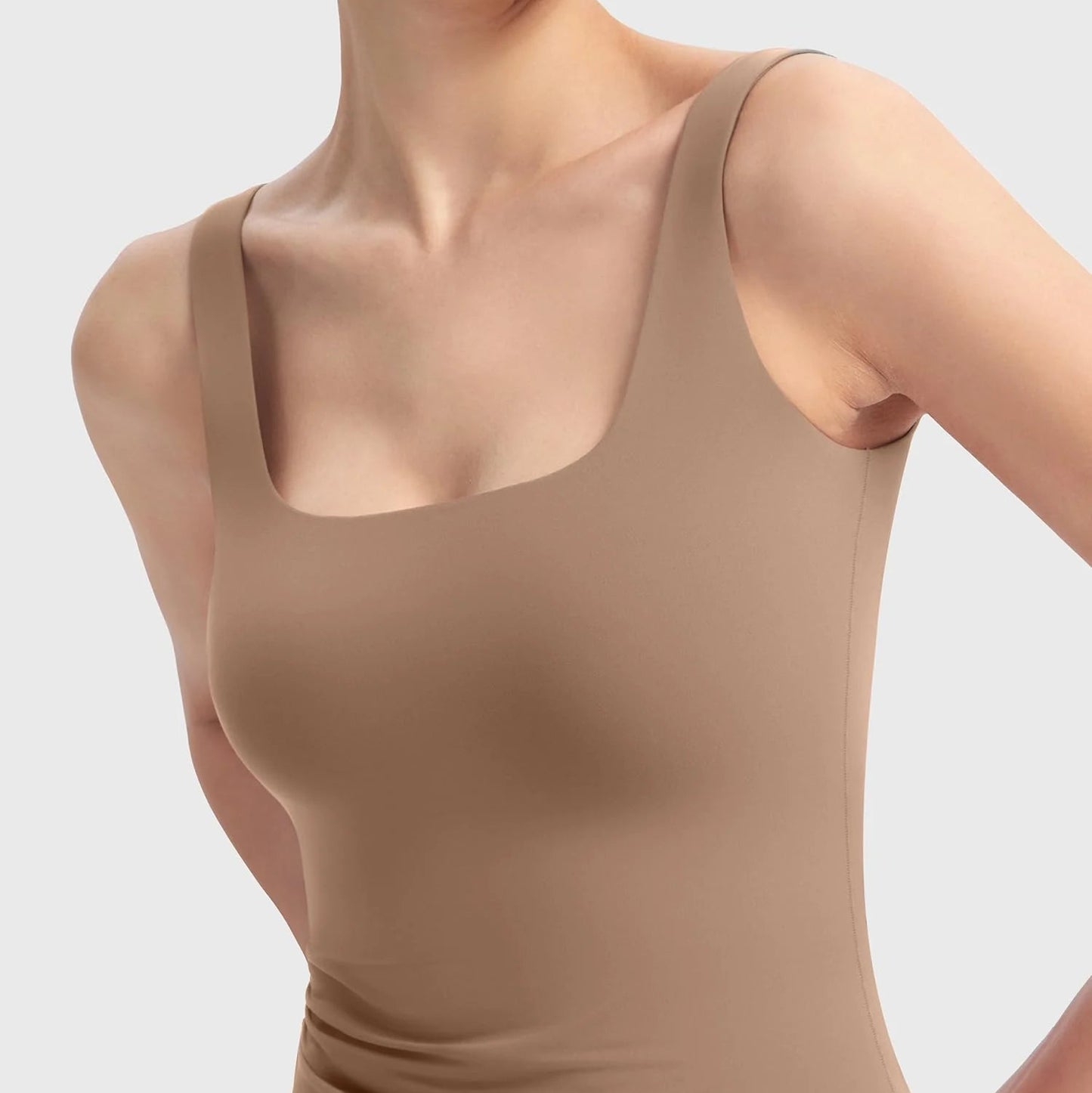 PUMIEY Brand Square Neck Sleeveless Sports Tang Top  (SBR26111)