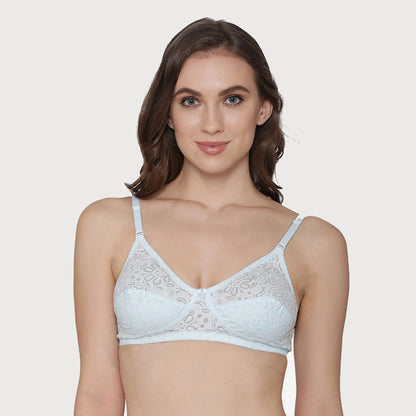 Kalyani Snow Waves Wirefree Non- Padded Printed Cotton Bra BR21131