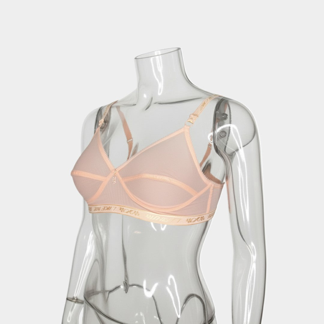 4 Pieces Bundle Offer Like-Me Rosea Plain Voile Cotton Fabrics Bra BR21114-01