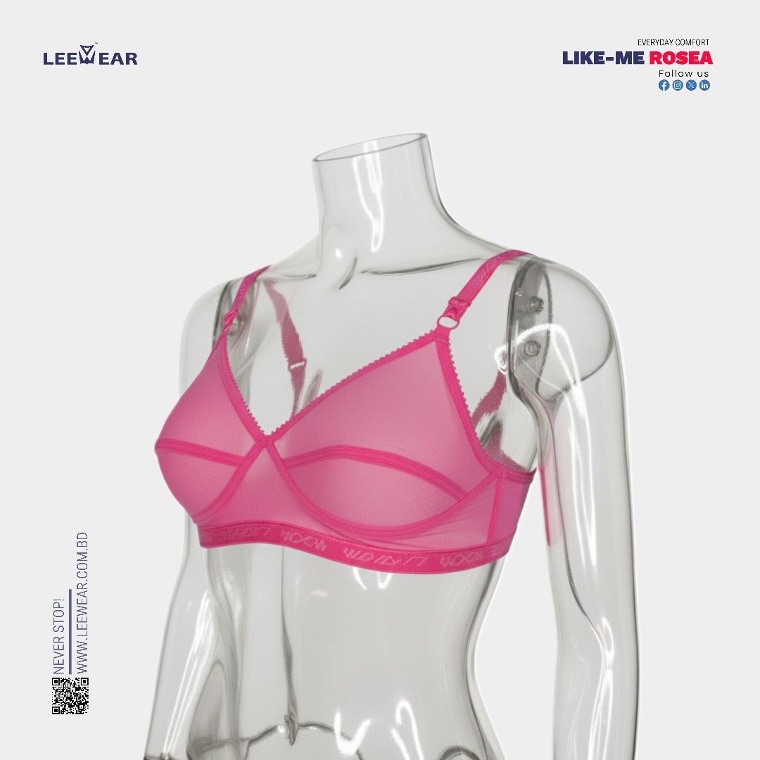 Like-Me Rosea Plain Voile Cotton Fabrics Bra BR21114-01