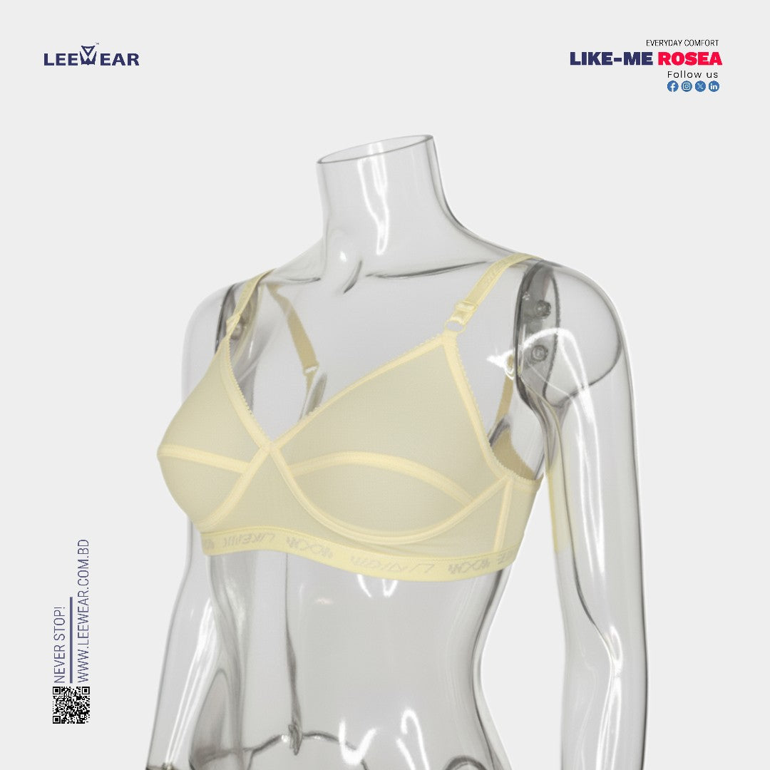 Like-Me Rosea Plain Voile Cotton Fabrics Bra BR21114-01