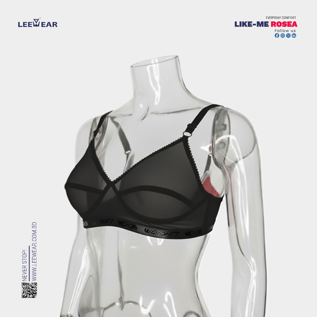 Like-Me Rosea Plain Voile Cotton Fabrics Bra BR21114-01