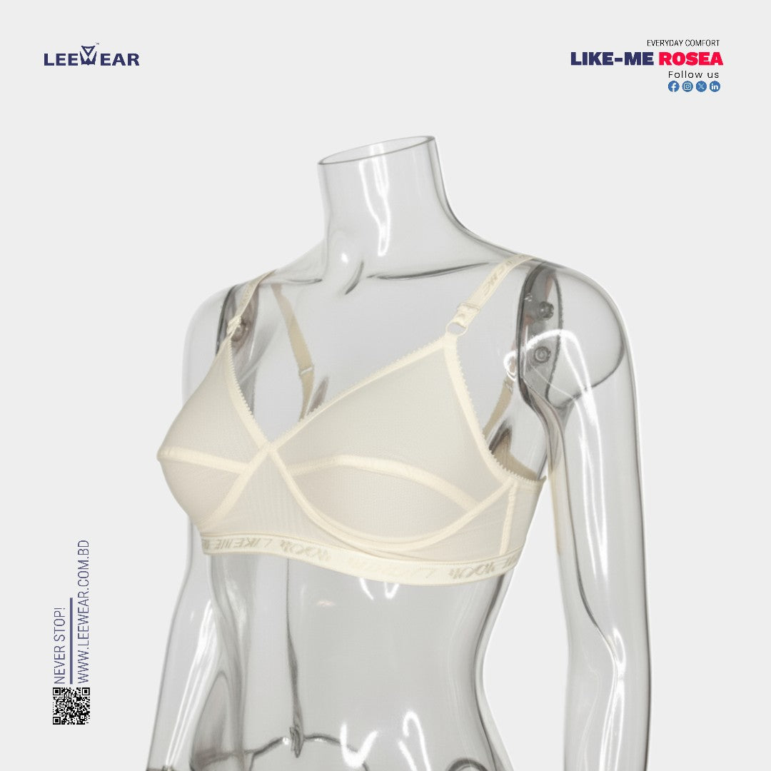 Like-Me Rosea Plain Voile Cotton Fabrics Bra BR21114-01