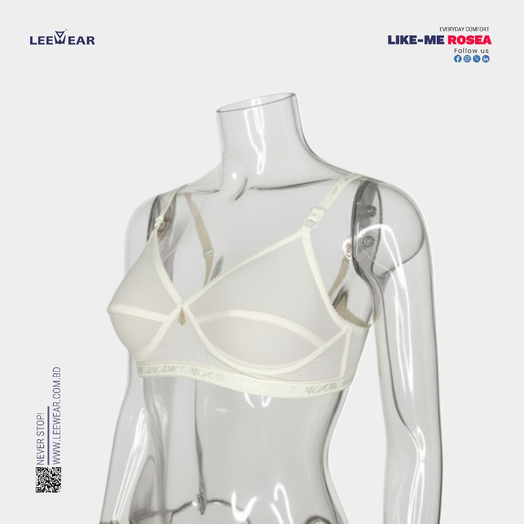 Like-Me Rosea Plain Voile Cotton Fabrics Bra BR21114-01