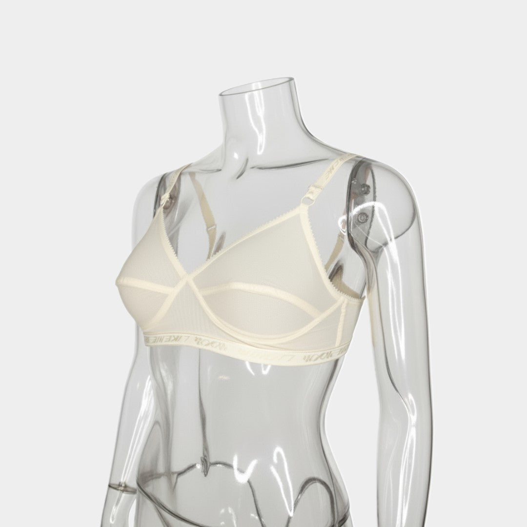 4 Pieces Bundle Offer Like-Me Rosea Plain Voile Cotton Fabrics Bra BR21114-01