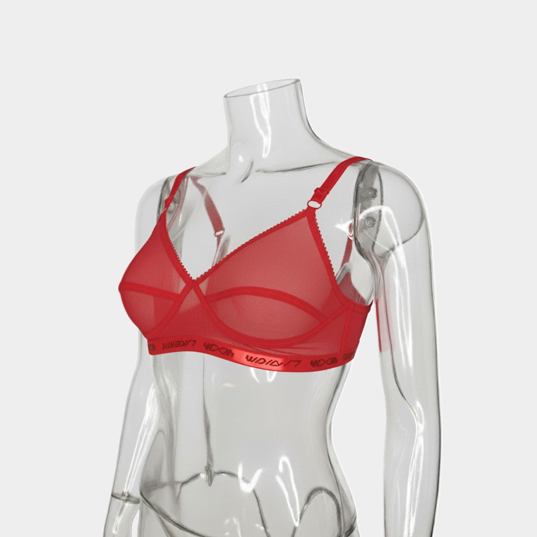 4 Pieces Bundle Offer Like-Me Rosea Plain Voile Cotton Fabrics Bra BR21114-01