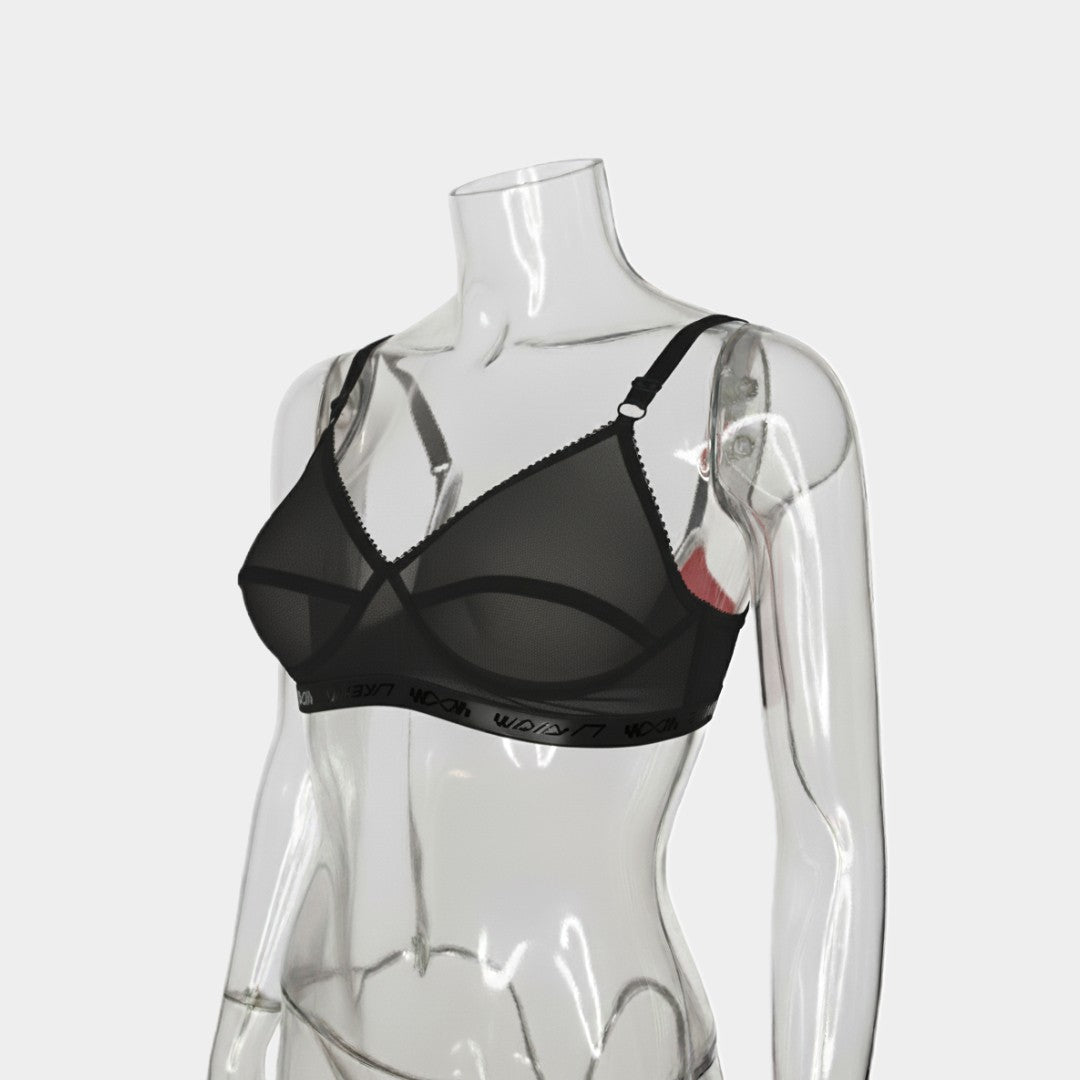 4 Pieces Bundle Offer Like-Me Rosea Plain Voile Cotton Fabrics Bra BR21114-01