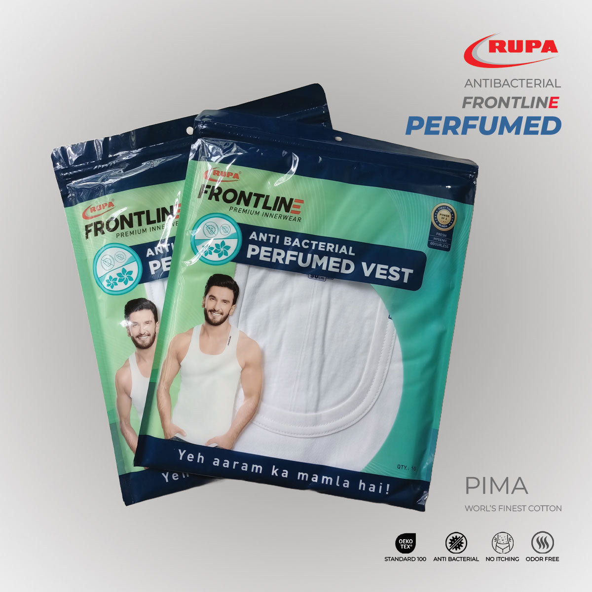 3Pieces Rupa Antibacterial Frontline Perfumed Vest VE21101_Qty03