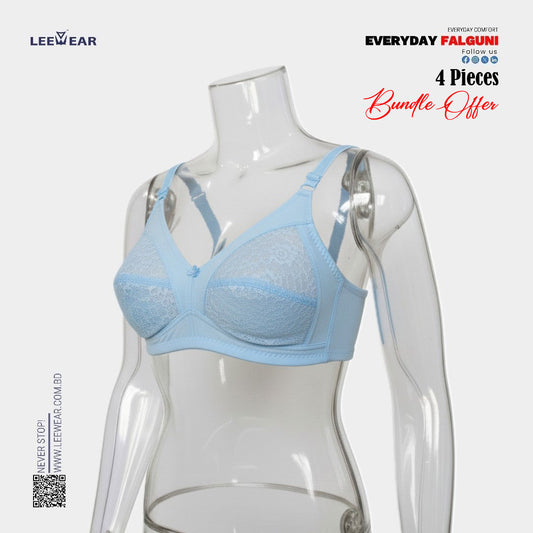4 Pieces Everyday Falguni All Over Full Lace Wire free Bra BR23104 Qty04