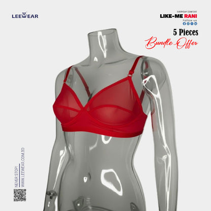 5 Pieces Bundle Offer 1 Piece Gift Like-Me Rani Bra BR21115-05