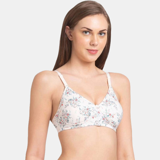 Juliet Women's Non Padded Floral Print MINIMIZER Cotton Bra 1030-1