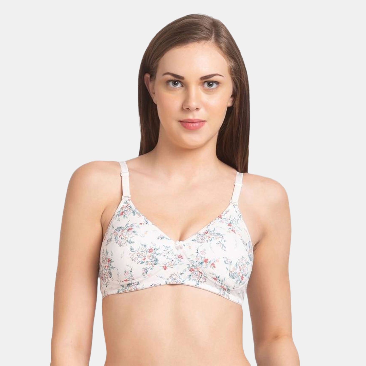 Juliet Women's Non Padded Floral Print MINIMIZER Cotton Bra 1030-1