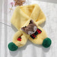 Cross Neck Scarf Soft Cartoon Comfortable Thickened Bear Decor Neck WC2023NM008