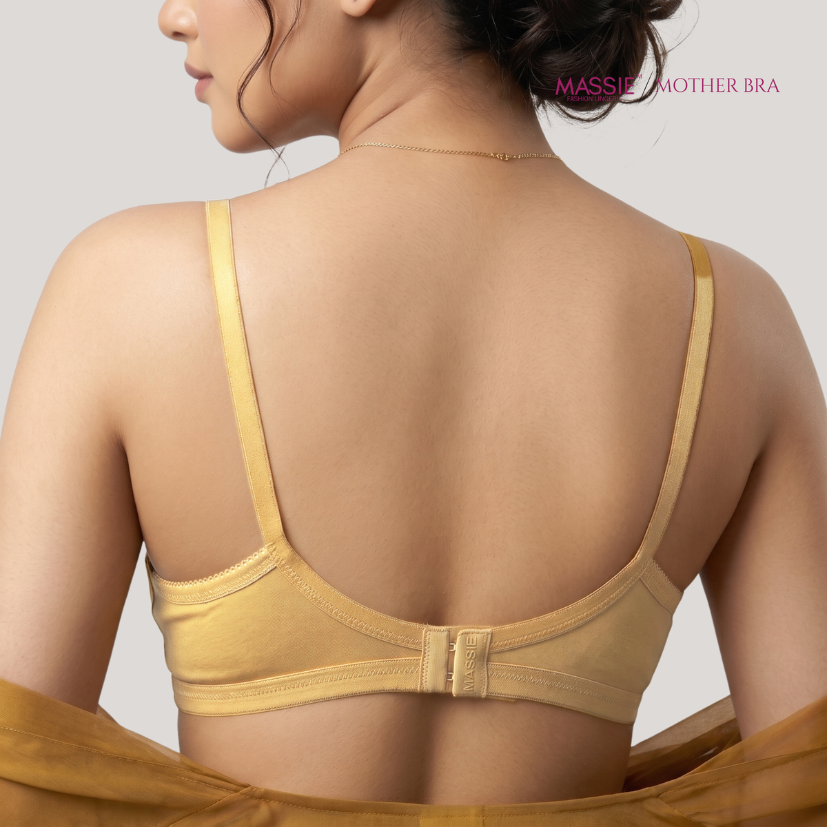 Soft on mom, easy for baby—MASSIE Mother Bra