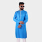 LeeWear men's jacquard cotton Punjabi kurta, mandarin collar, short placket, side pockets, long sleeves. PN21105