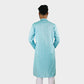 LeeWear men's jacquard cotton Punjabi kurta, mandarin collar, short placket, side pockets, long sleeves. PN21103