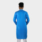 LeeWear men's jacquard cotton Punjabi kurta, mandarin collar, short placket, side pockets, long sleeves. PN21105