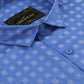 Airvind jacquard cotton long sleeve men's shirt Havelock Blue SH21114