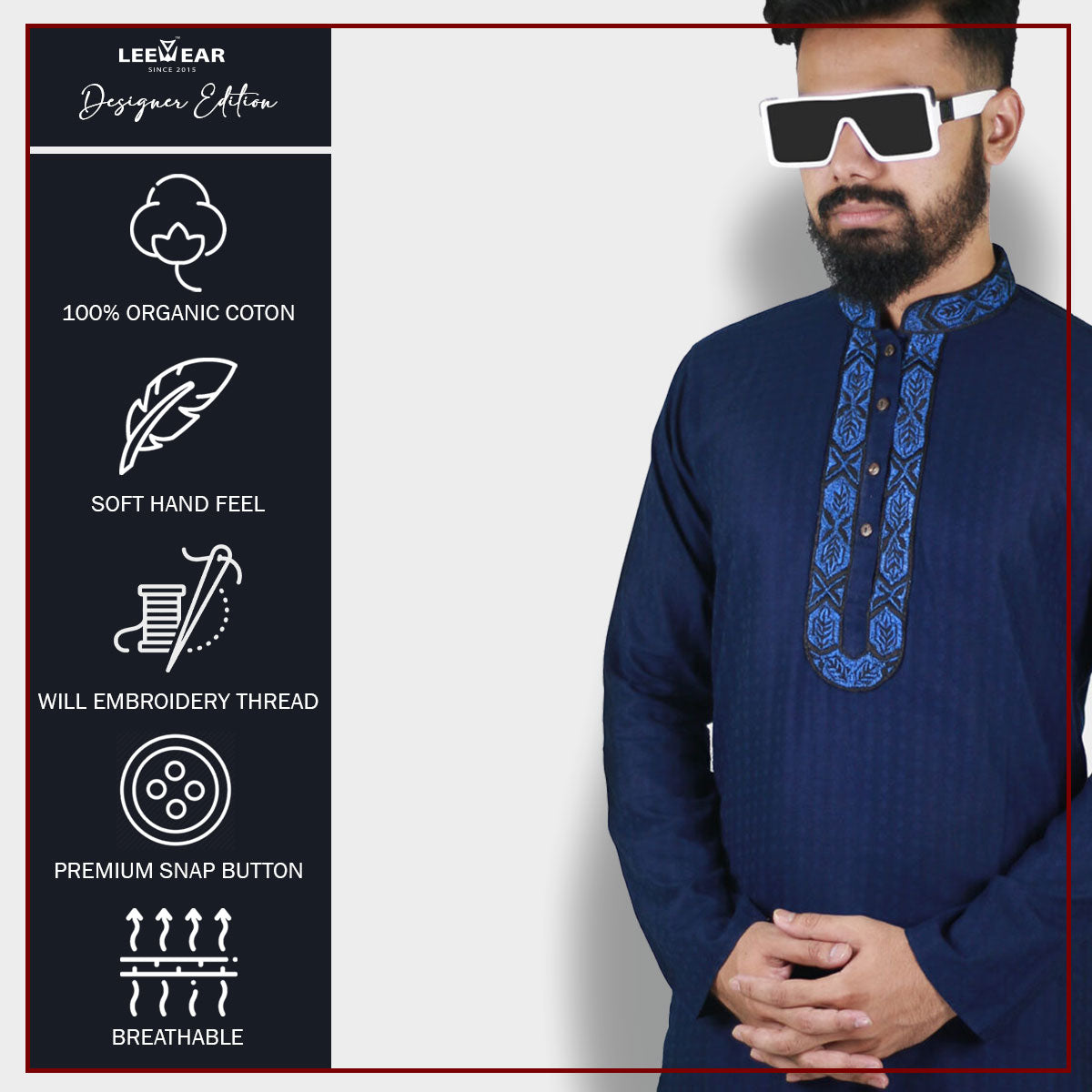 LeeWear's Linen Punjabi Kurta - Lightweight & Breathable Ethnic Wear PN21119