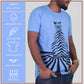 Sky Blue Color Tiger Print T-Shirts TS21101