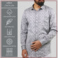 Airvind jacquard cotton long sleeve men's shirt Silver SH21101