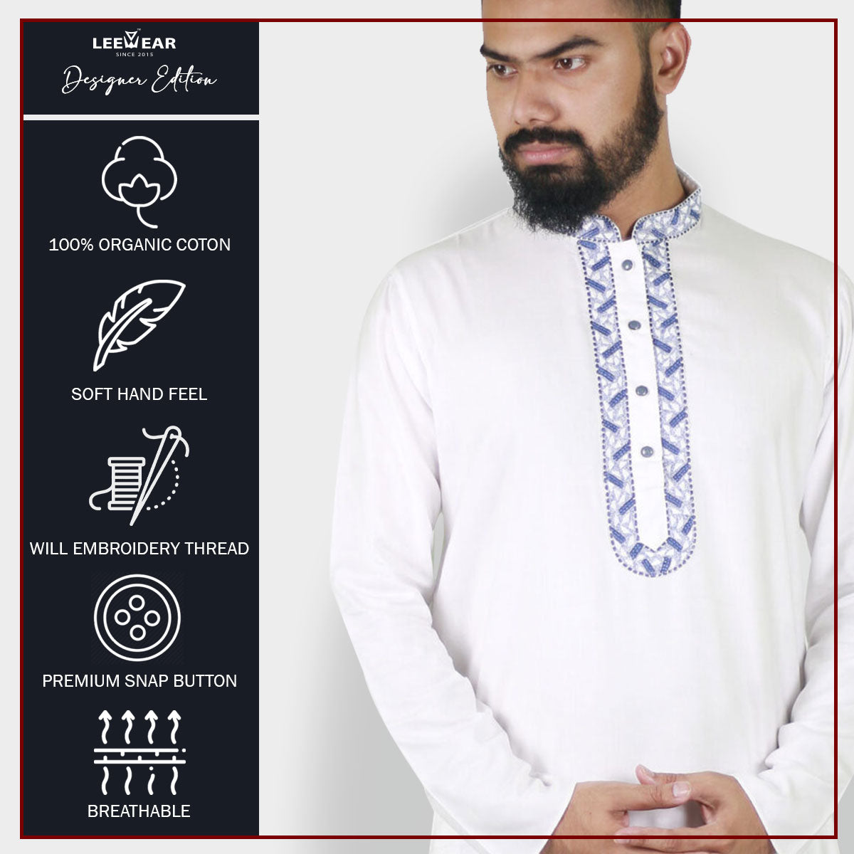 LeeWear's Linen Punjabi Kurta - Lightweight & Breathable Ethnic Wear PN21122