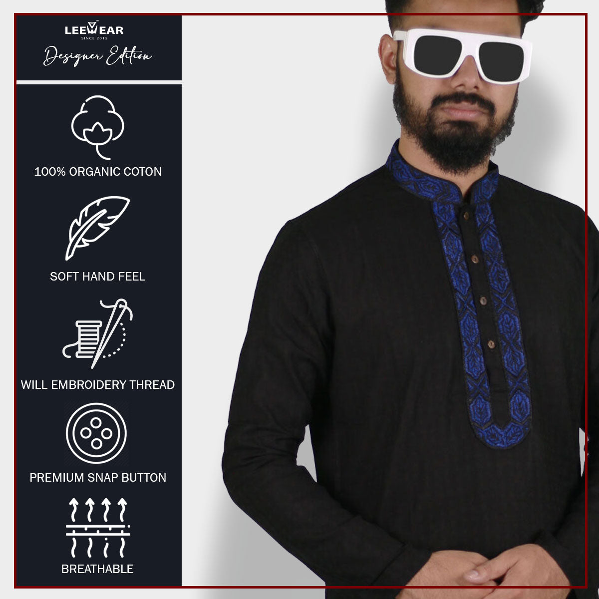 LeeWear's Linen Punjabi Kurta - Lightweight & Breathable Ethnic Wear PN21118