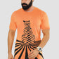 Orange Color Tiger Print T-Shirts TS21101